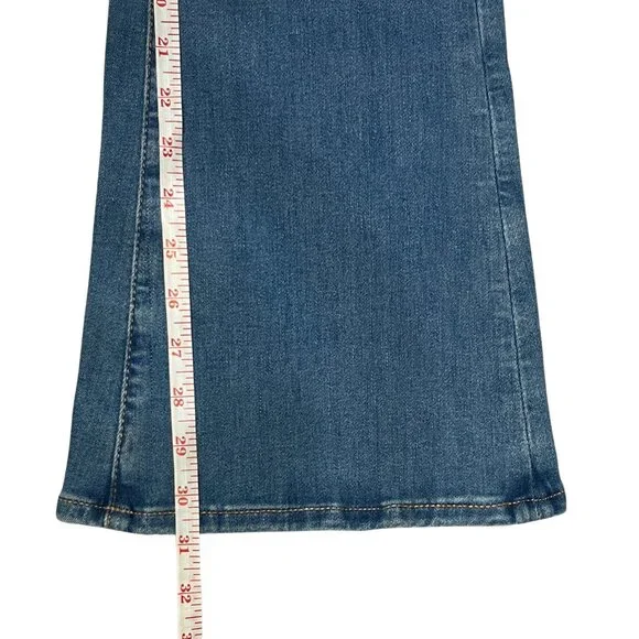 American Eagle Women’s Flare Jeans Blue Denim Stretch Mid Rise Classic Size 00 - Picture 10 of 15